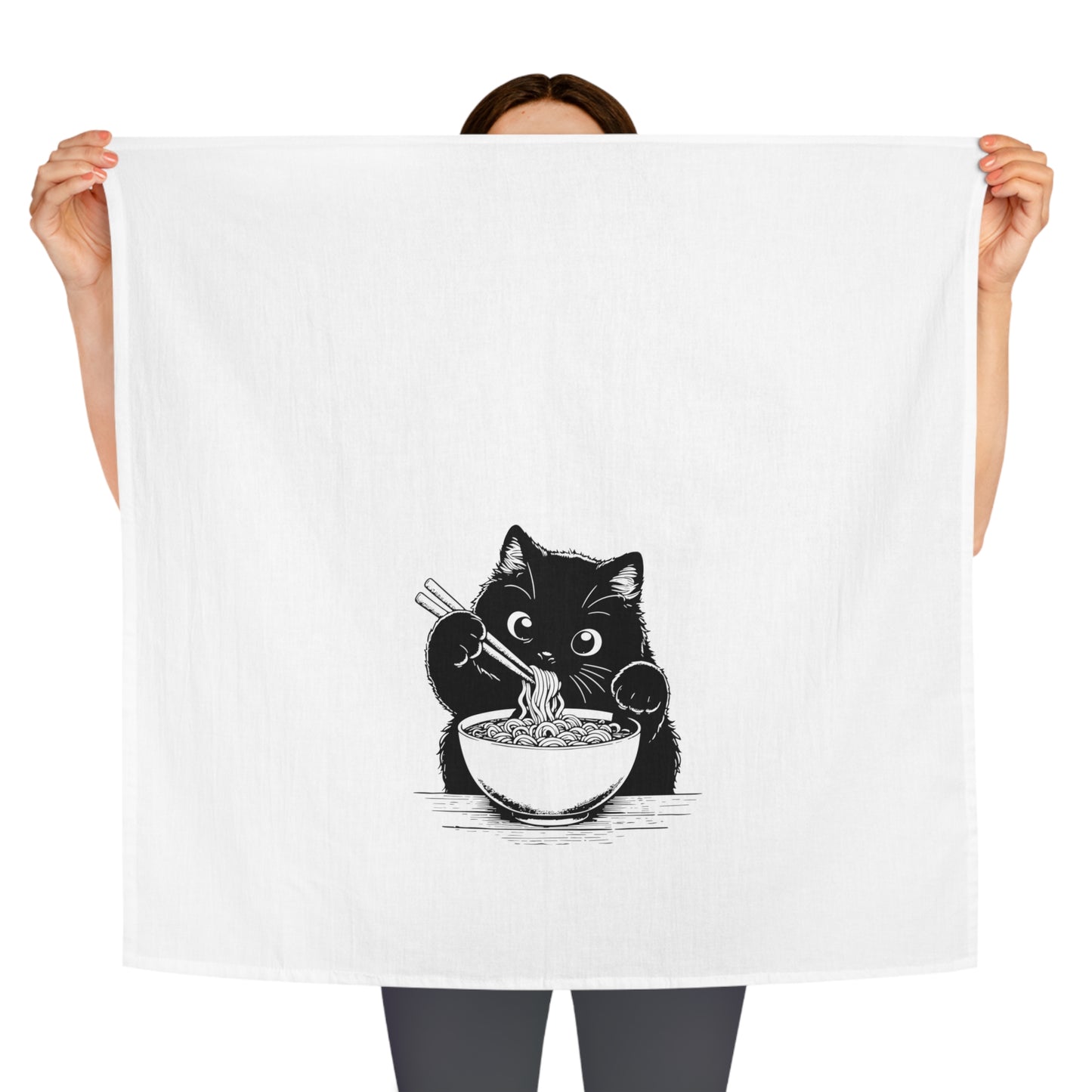 Ramen Cat Tea Towel