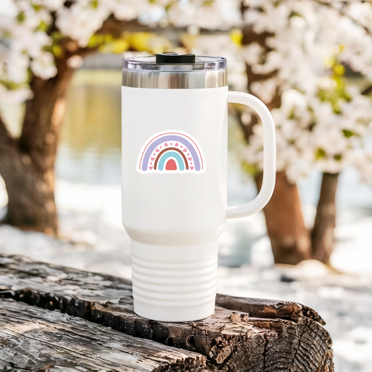 pastel rainbow vinyl sticker