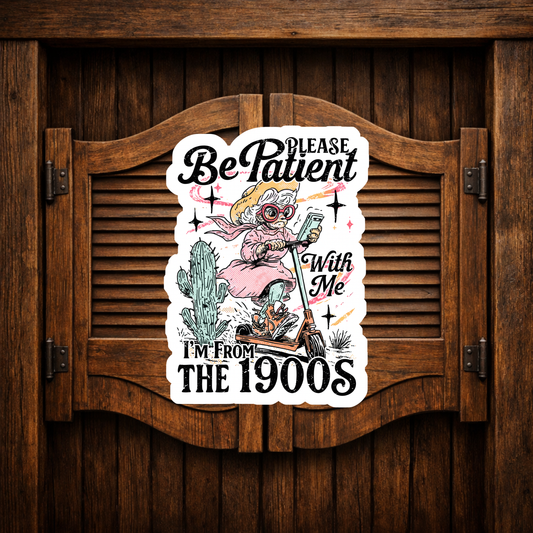 retro western humor sticker