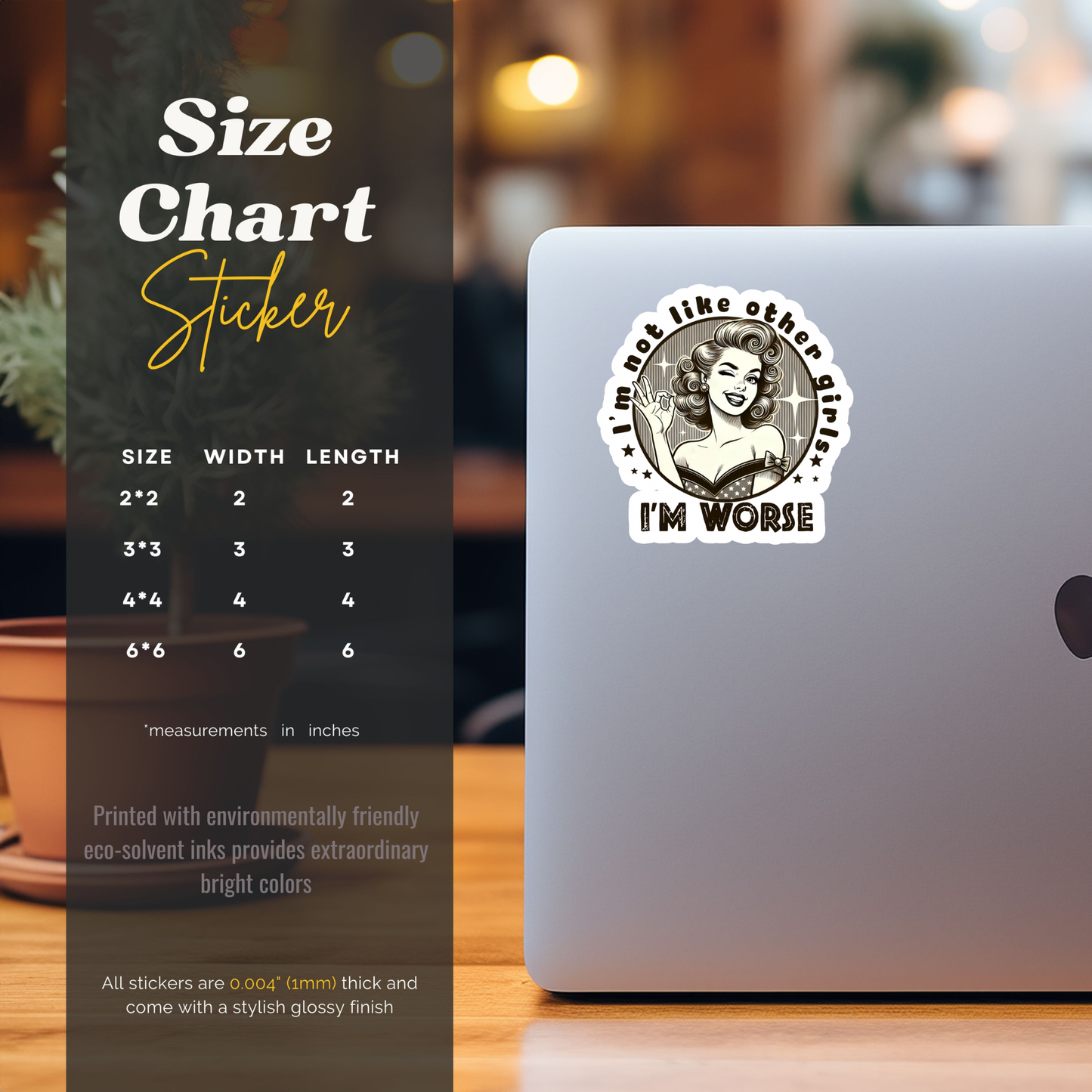 retro quote vinyl sticker