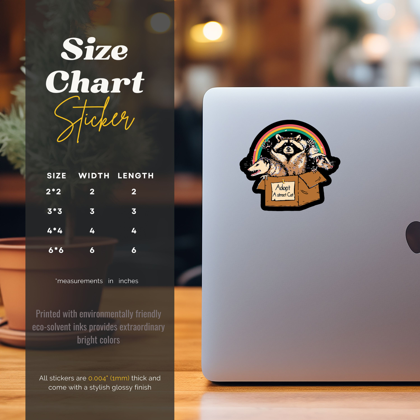 Adopt a Street Cat Animal Rescue Vinyl Sticker