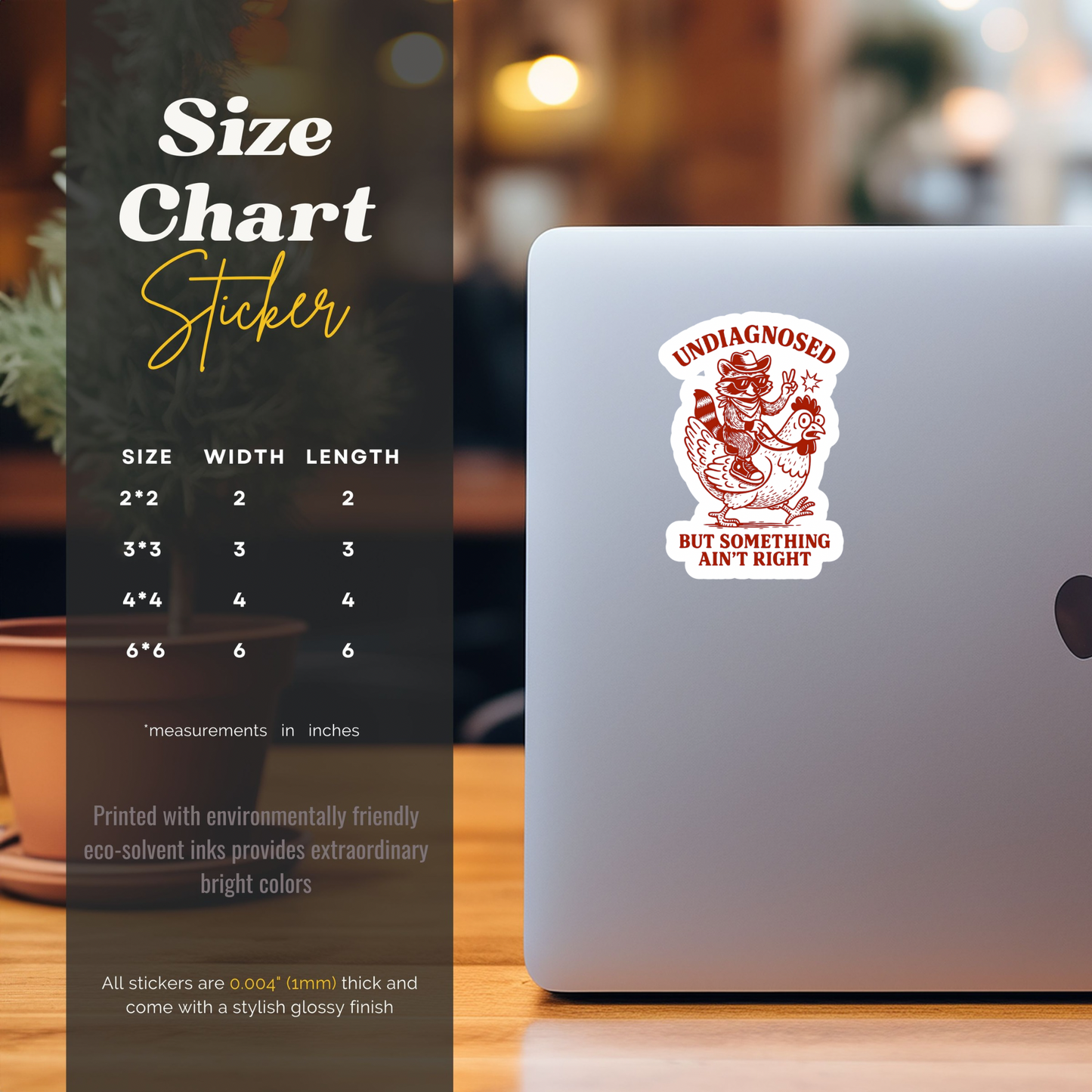 Sarcastic phrase sticker artwork