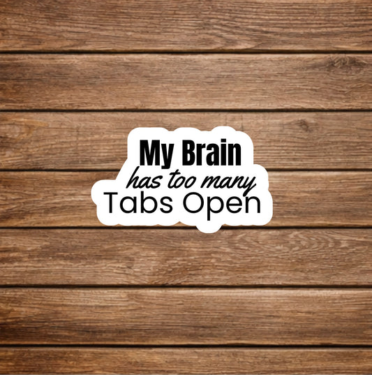 Mental overload phrase sticker detail