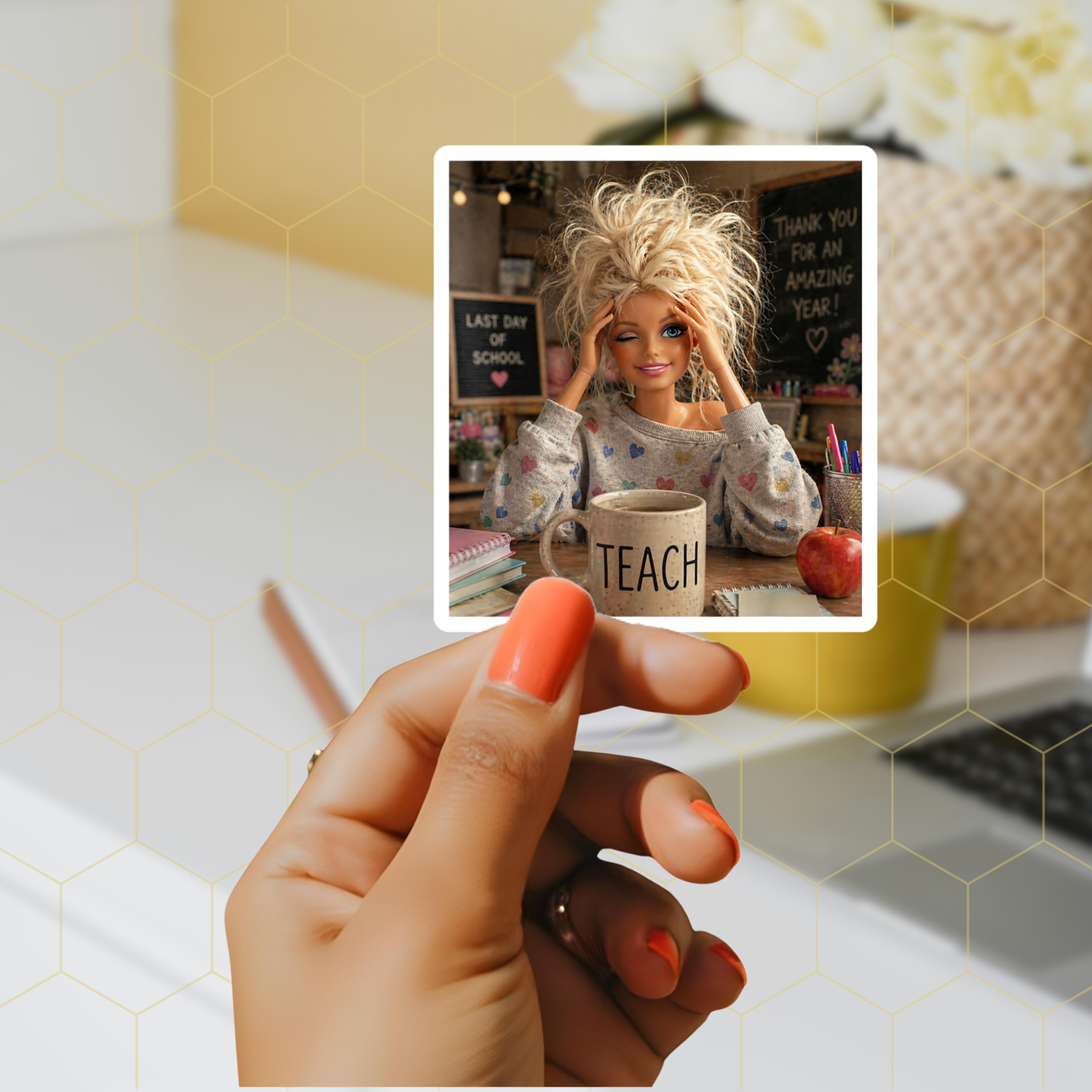 Teacher, School & Doll Face Meme Stickers