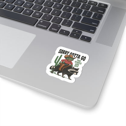 frog cowboy hat raccoon sticker
