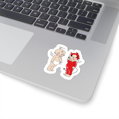 Devil Angel Kewpie Baby Sticker Decal