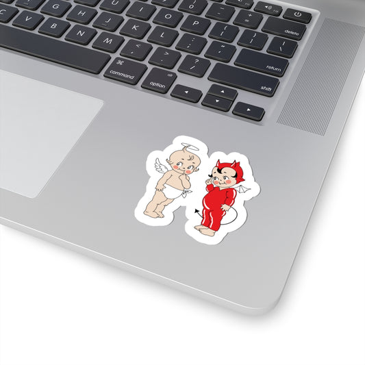 Devil Angel Kewpie Baby Sticker Decal