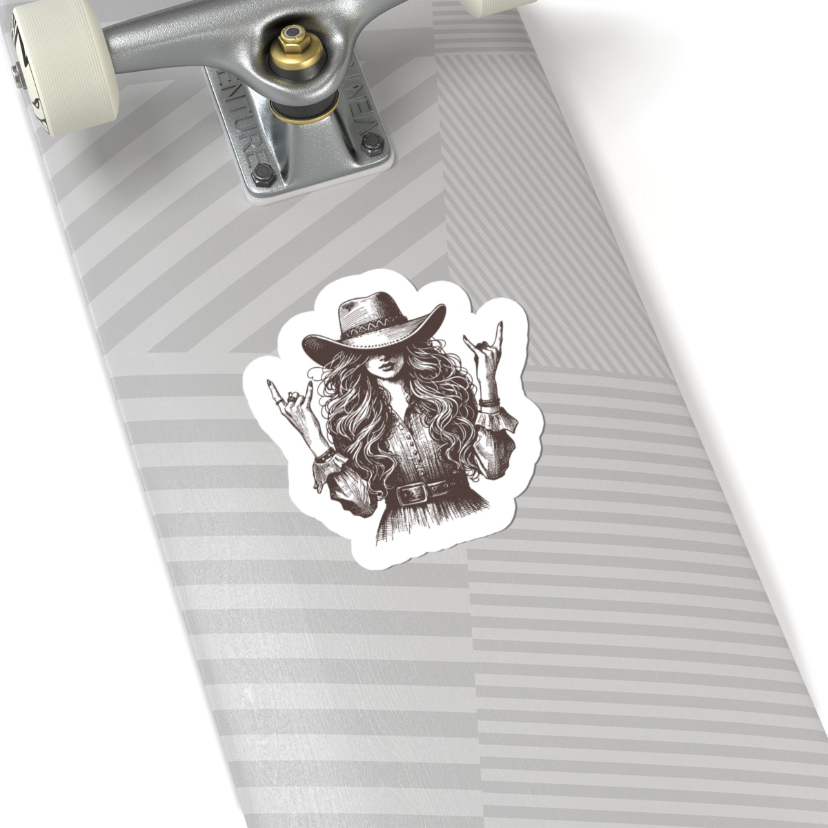 brown western rockstar cowgirl sticker