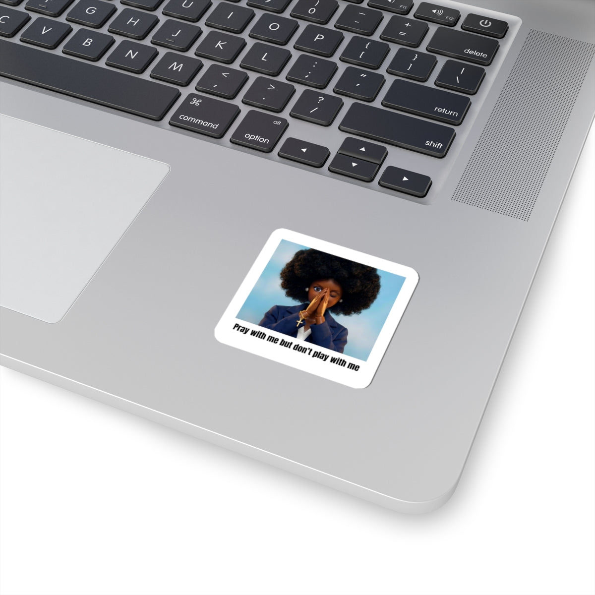 Black Doll Prayer Hands Sticker