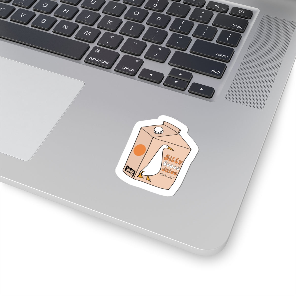 silly goose bird sticker design