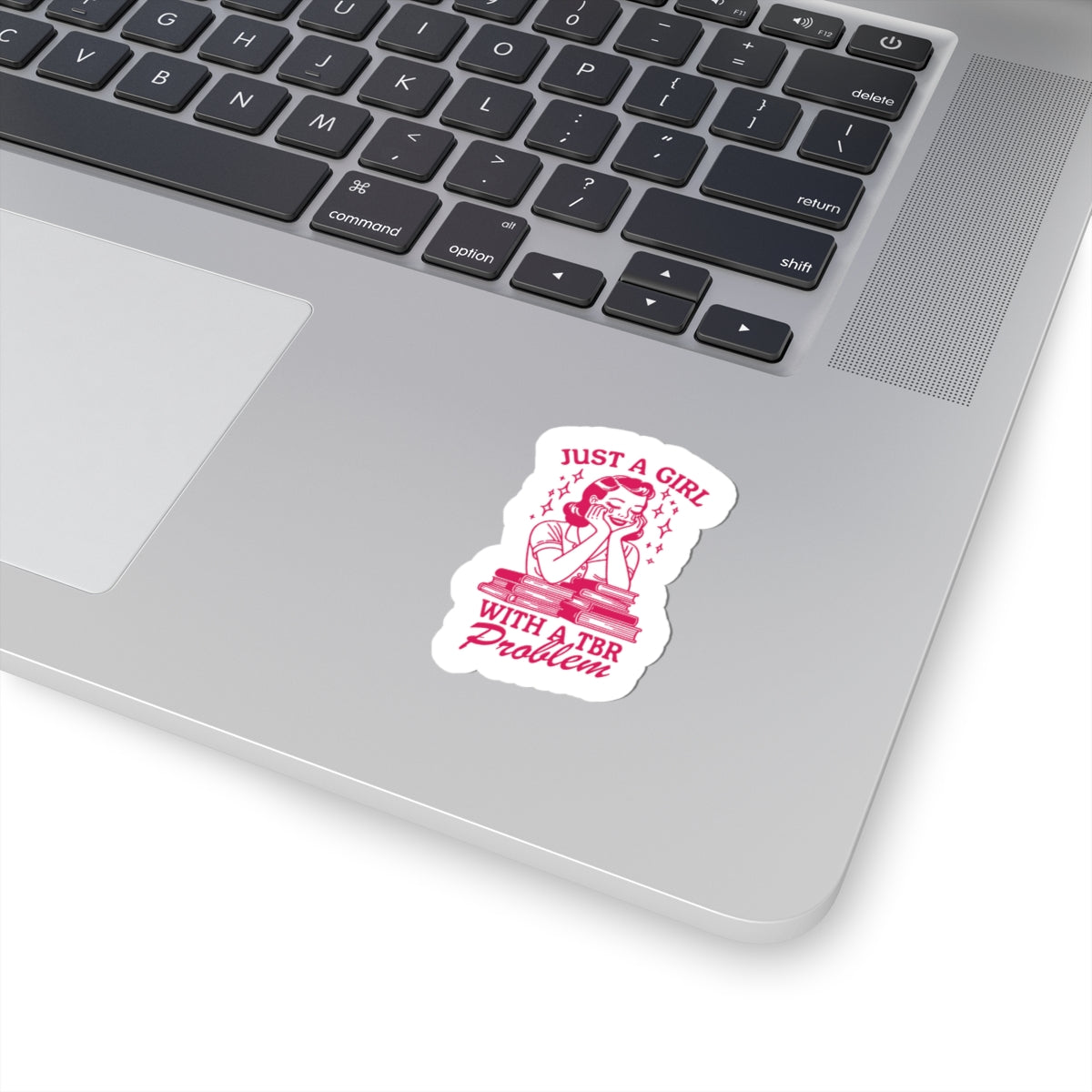 book stack vinyl sticker