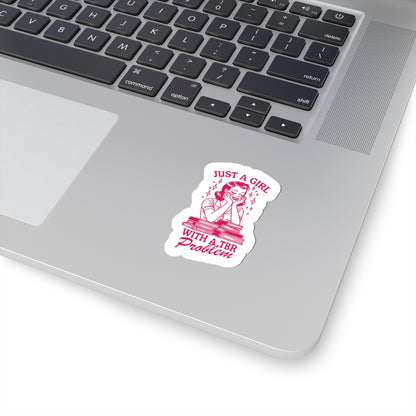 book stack vinyl sticker
