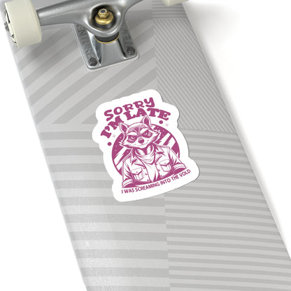 purple animal humor sticker decal