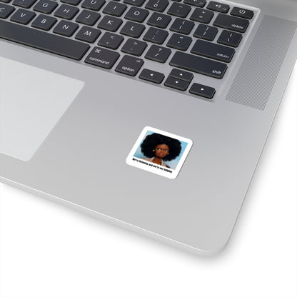 We’re Listening Not Judging Afro Puff Reaction Sticker