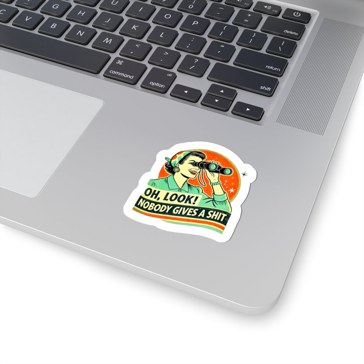retro statement laptop sticker design
