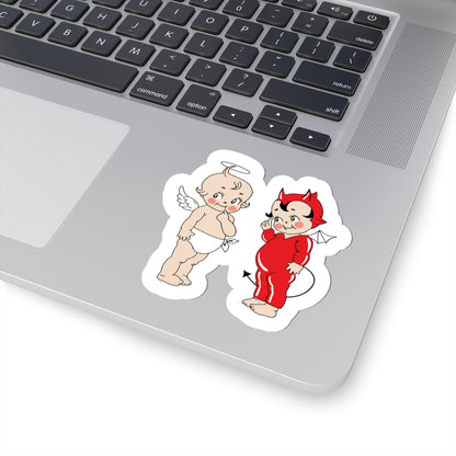 Devil Angel Kewpie Baby Sticker Decal
