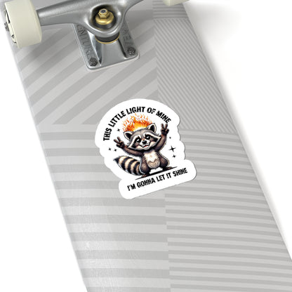 kiss cut raccoon sticker decal