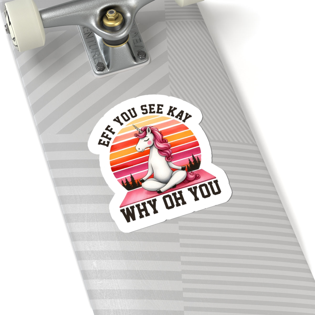 meditating unicorn sarcastic sticker
