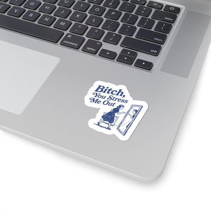 mirror reflection woman sticker