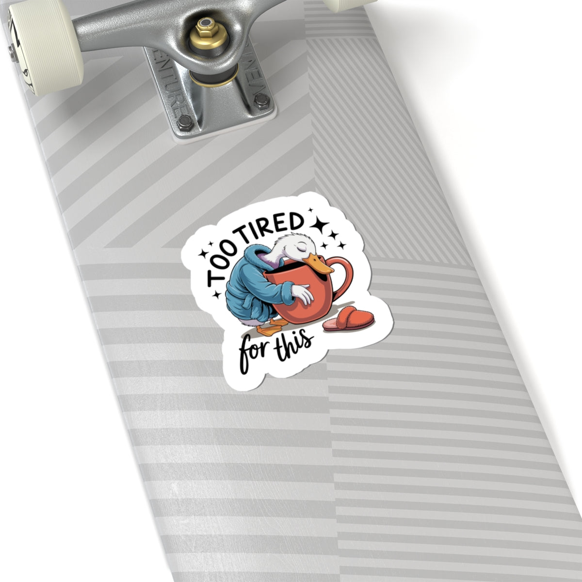 burnout duck sticker