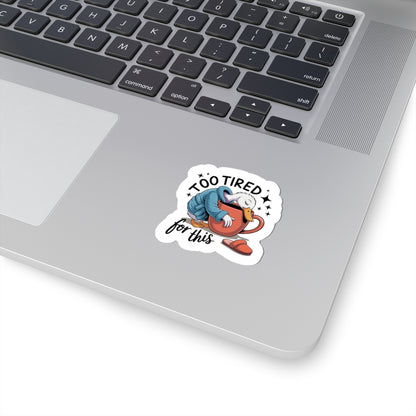 exhausted duck sticker