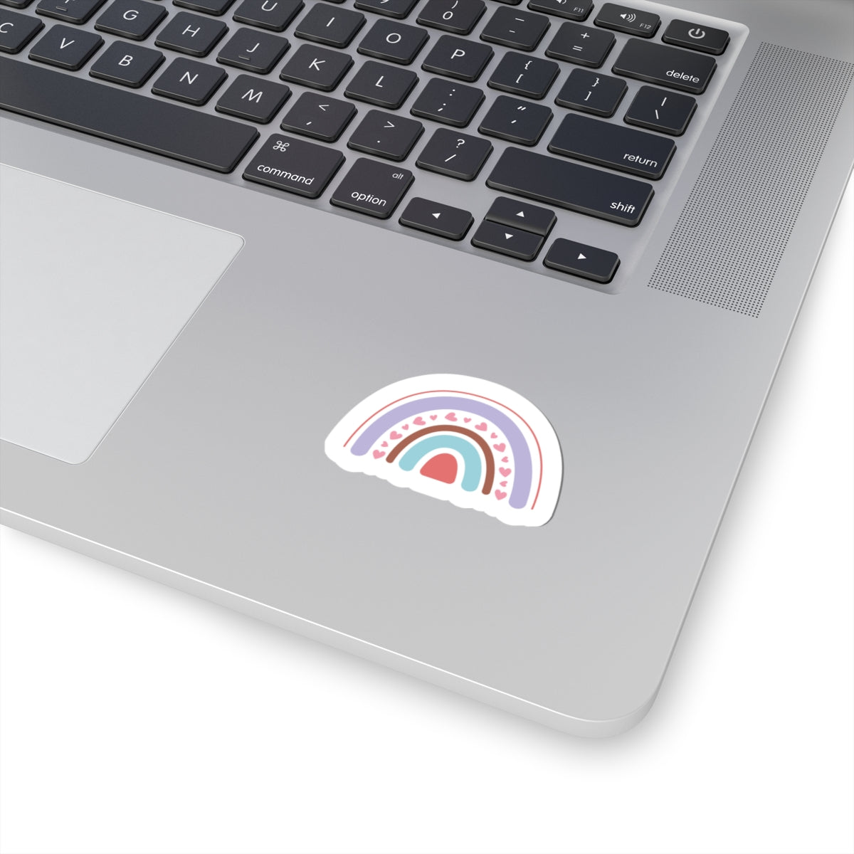 rainbow heart laptop sticker