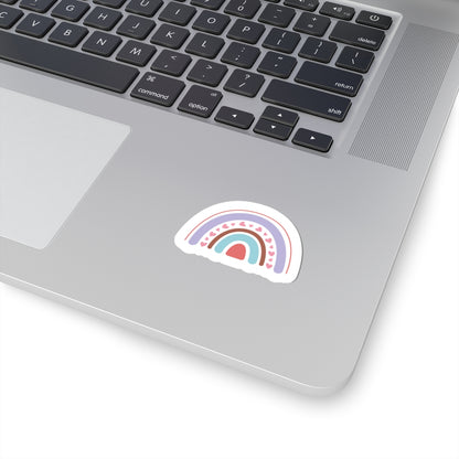 rainbow heart laptop sticker