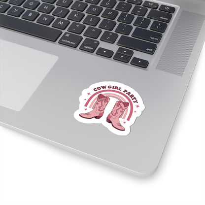 pink western boots sticker