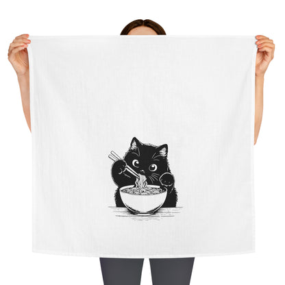 Ramen Cat Tea Towel