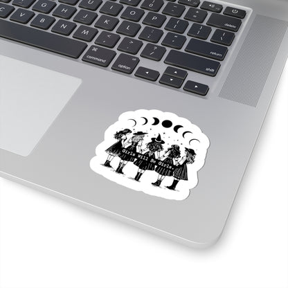 Celestial moon witch decal