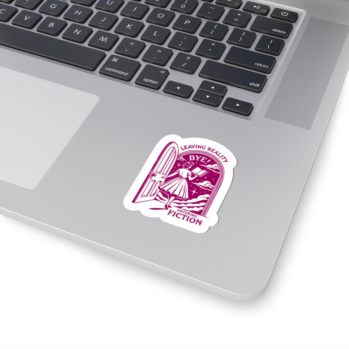 reader doorway sticker pink