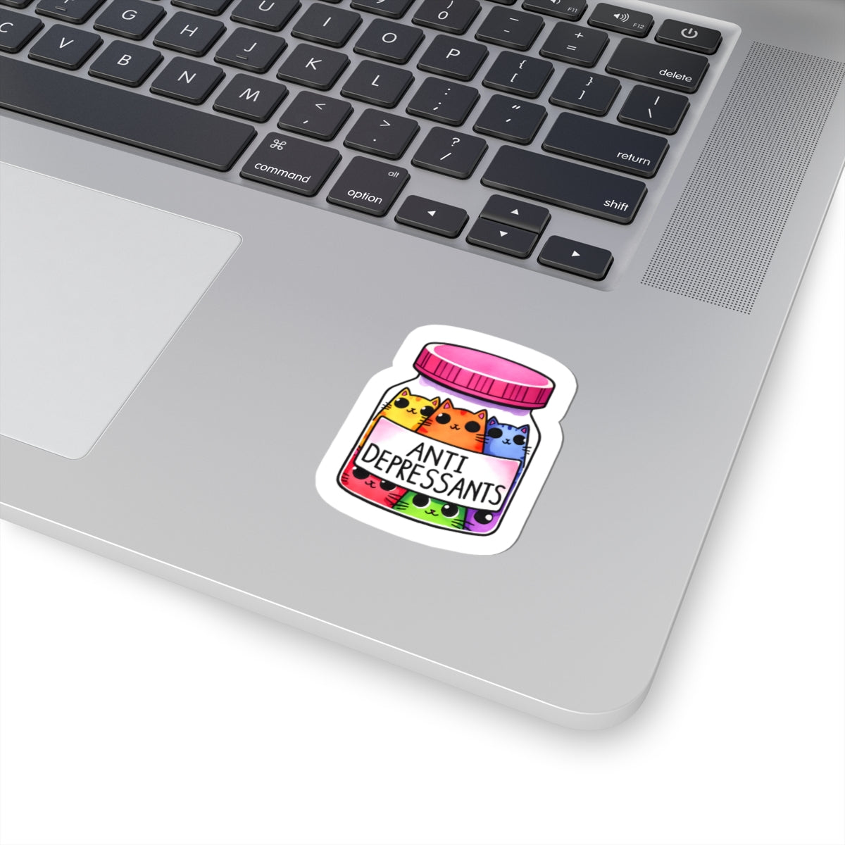  vinyl sticker on laptop cats design
