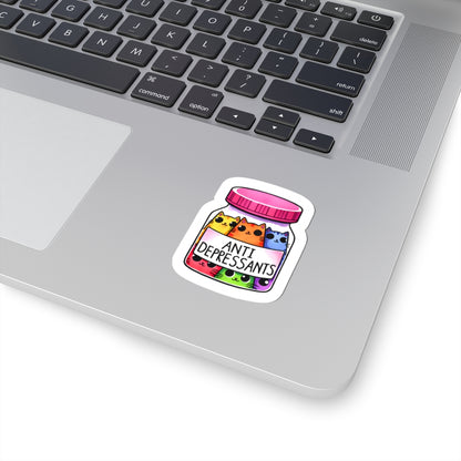  vinyl sticker on laptop cats design