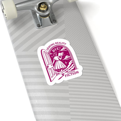 pink fiction reader sticker decal