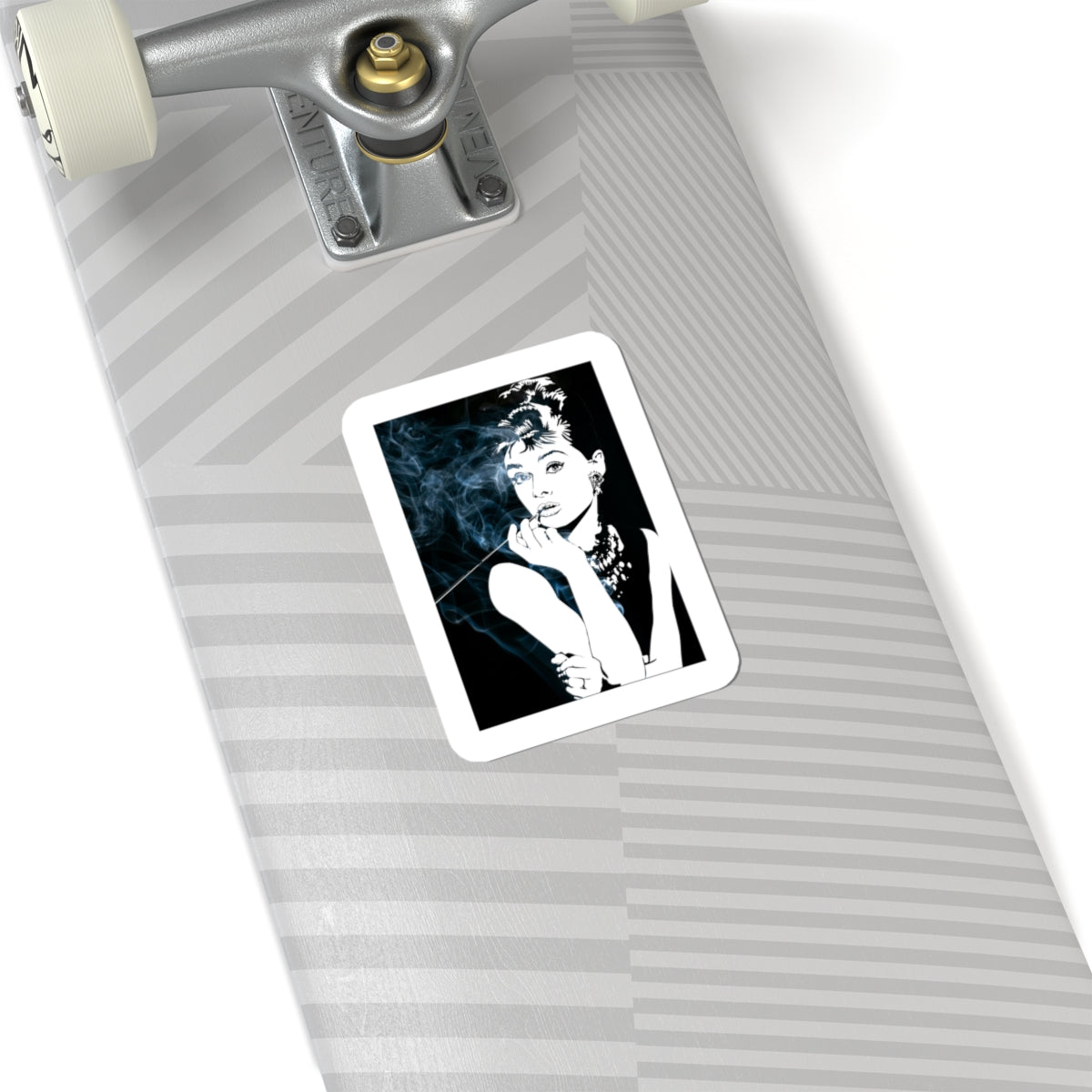 chic smoke portrait sticker decal