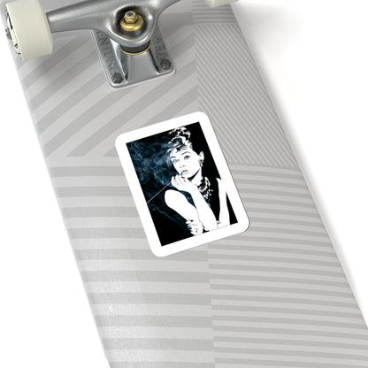 chic smoke portrait sticker decal