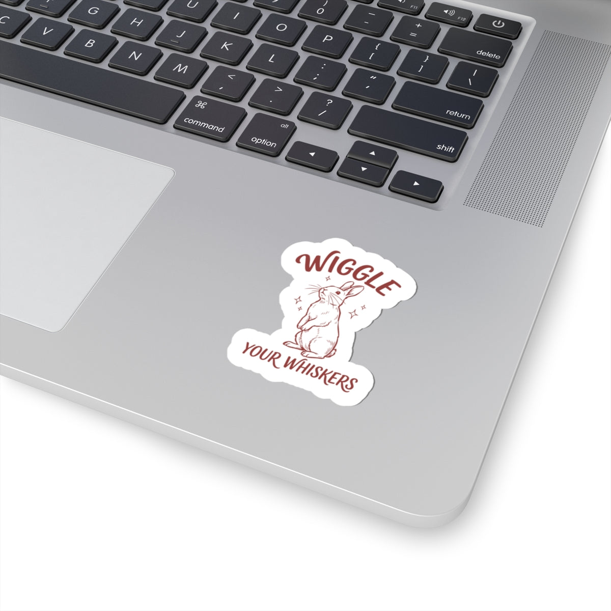 wiggle your whiskers bunny sticker