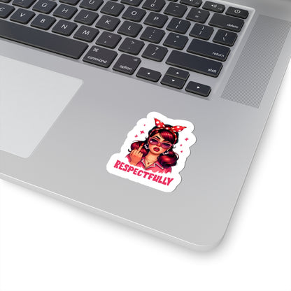 pink retro girl sticker