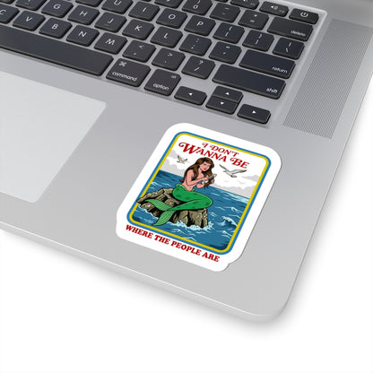 Introvert mermaid vinyl sticker decal