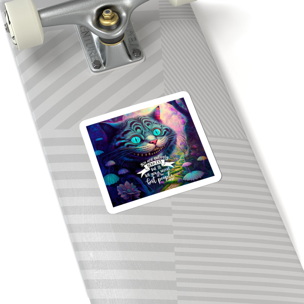 Wonderland Quote Cat Sticker