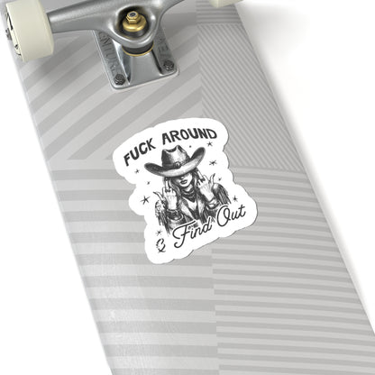 western girl attitude sticker