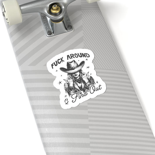 western girl attitude sticker