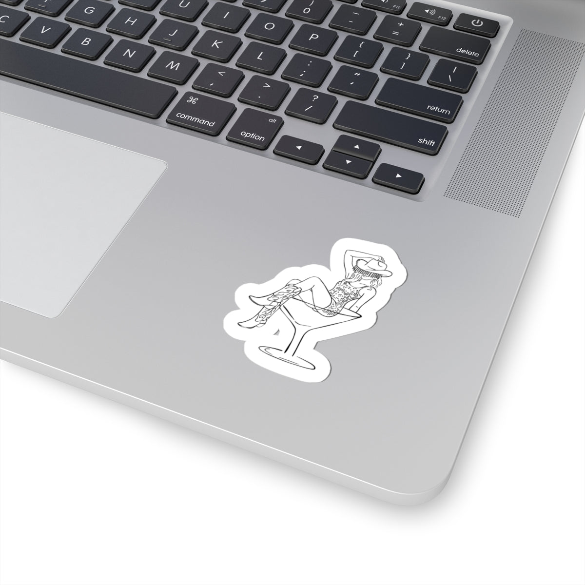 cowgirl martini glass sticker