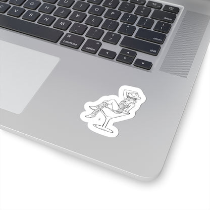 cowgirl martini glass sticker