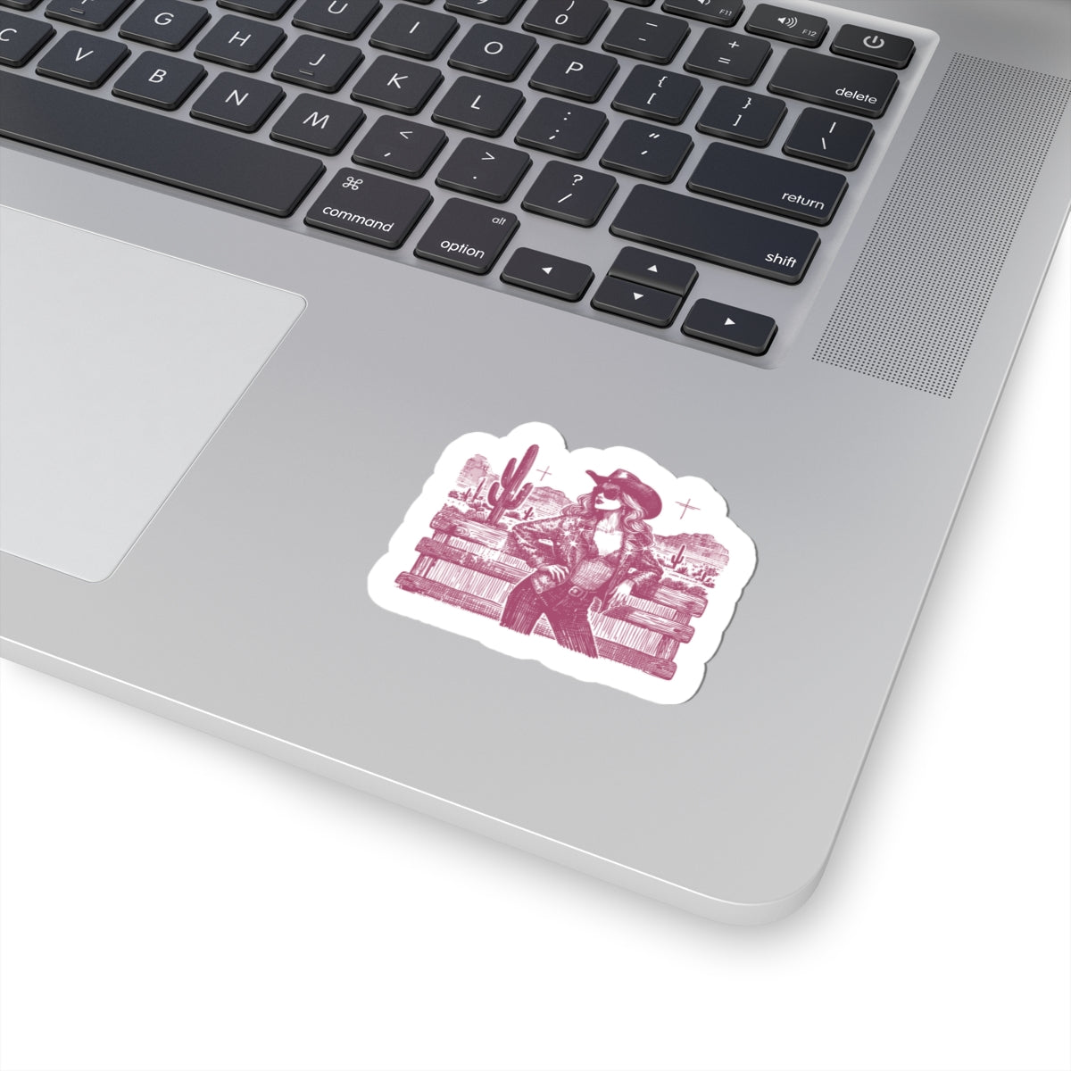 retro cowgirl sticker