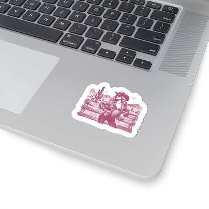 retro cowgirl sticker