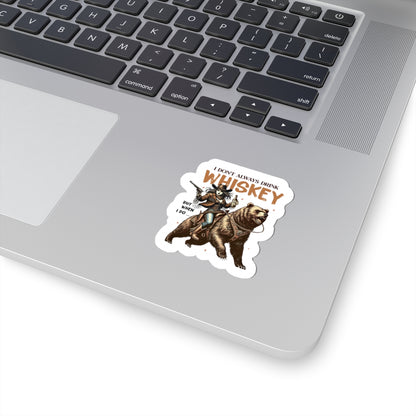 Western bear rider tumbler sticker