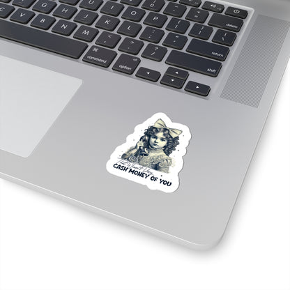 vintage girl sticker