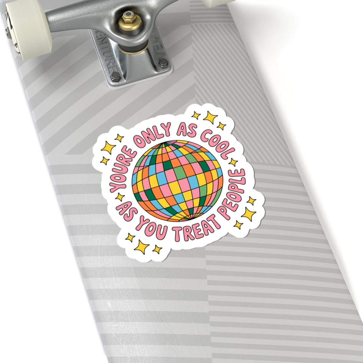 disco ball quote sticker for skateboard
