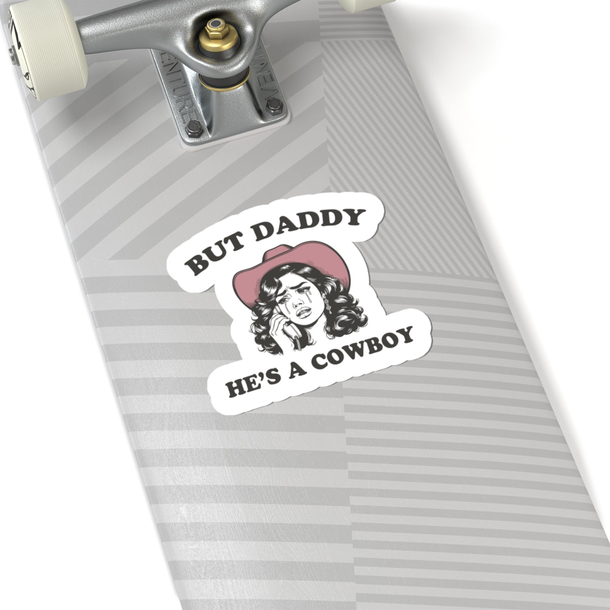sad cowgirl phone sticker